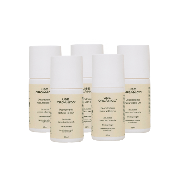 Encontraproduto.com.br - Kit com 5 Desodorantes Naturais Lavanda e Camomila 55ml - Use Orgânico