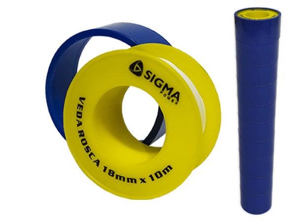 Encontraproduto.com.br - Veda Rosca 18mmx19m 10 Unidades  Sigma Power