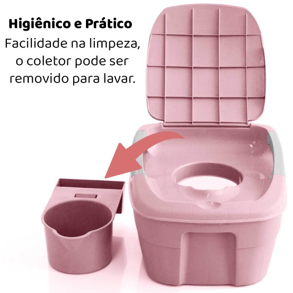 Encontraproduto.com.br - Troninho Penico e Redutor para Vazo Sanitário Bebê Criança Voyage Ploc Rosa