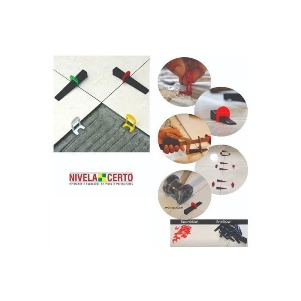 Encontraproduto.com.br - Espaçador Nivela Certo 4,0mm Pacote Com 100 Peças