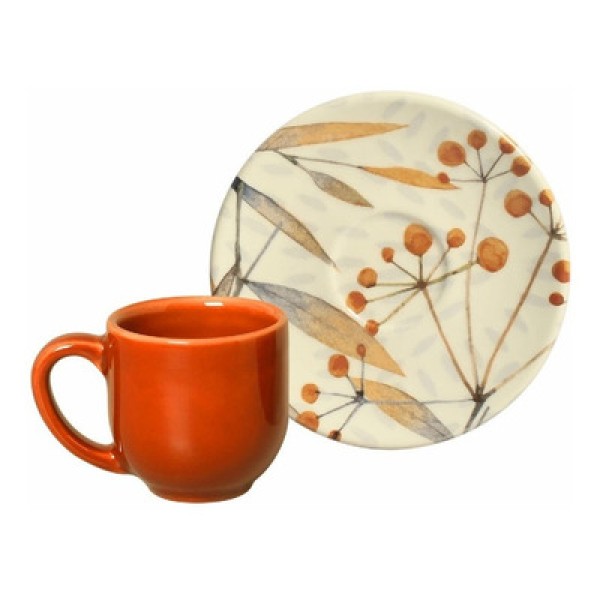 Jogo 6 Xícaras de Café com Pires Coup Ikebana 112ml