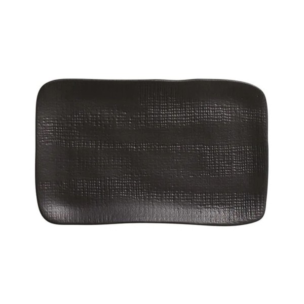 Encontraproduto.com.br - Conjunto 4 Travessas Retangular Média Juta Preto Matte 27x16cm Porto Brasil