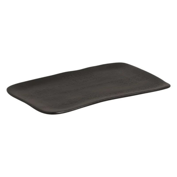 Encontraproduto.com.br - Conjunto 4 Travessas Retangular Média Juta Preto Matte 27x16cm Porto Brasil