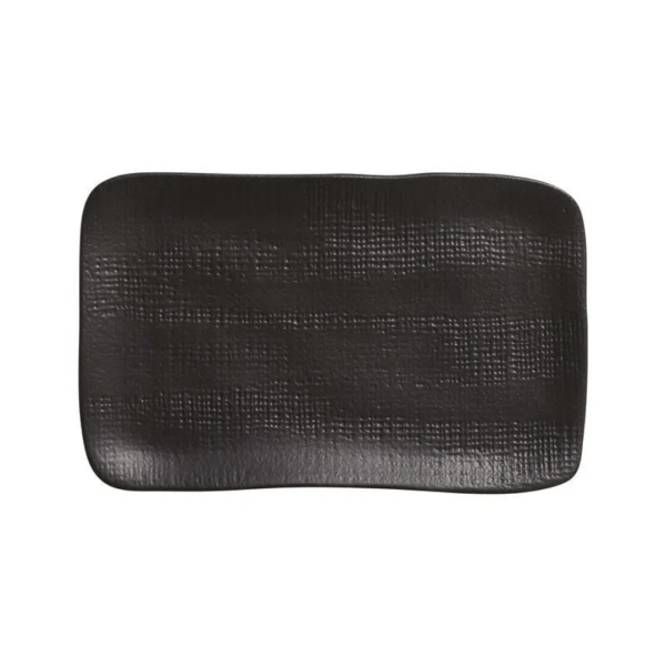 Encontraproduto.com.br - Conjunto 4 Travessas Retangular Média Juta Preto Matte 27x16cm Porto Brasil