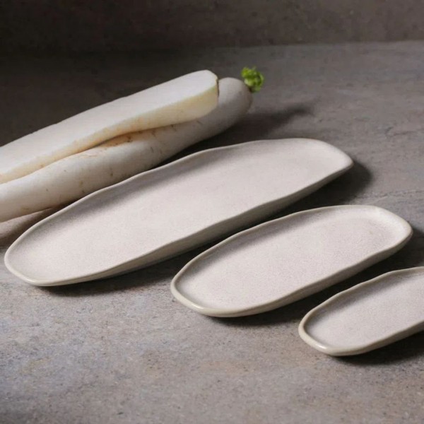 Encontraproduto.com.br - Travessa Oval Orgânica Latte Off White 23cm