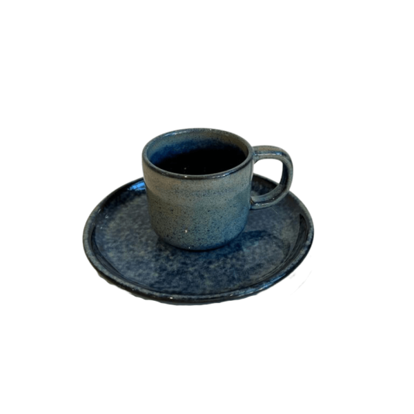Encontraproduto.com.br - Jogo 6 Xícaras de Café com Píres Jeans 200ml