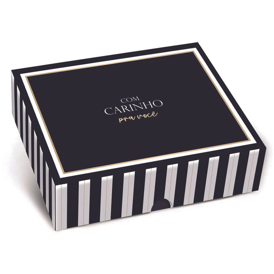 Caixa Retangular Tampa Fundo New Maison M 25X20X5CM 10 Unidades CROMUS