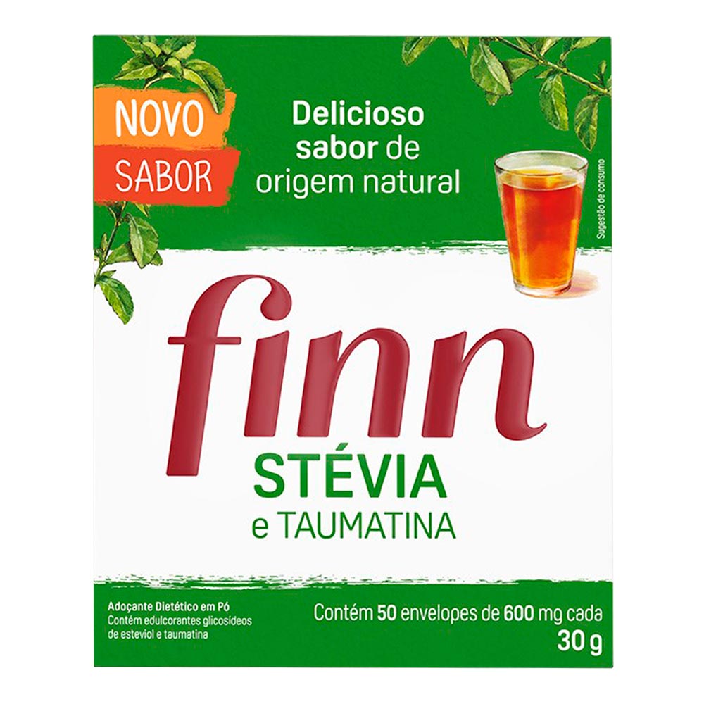 Adoçante Finn Stevia e Taumatina 50 Unidades
