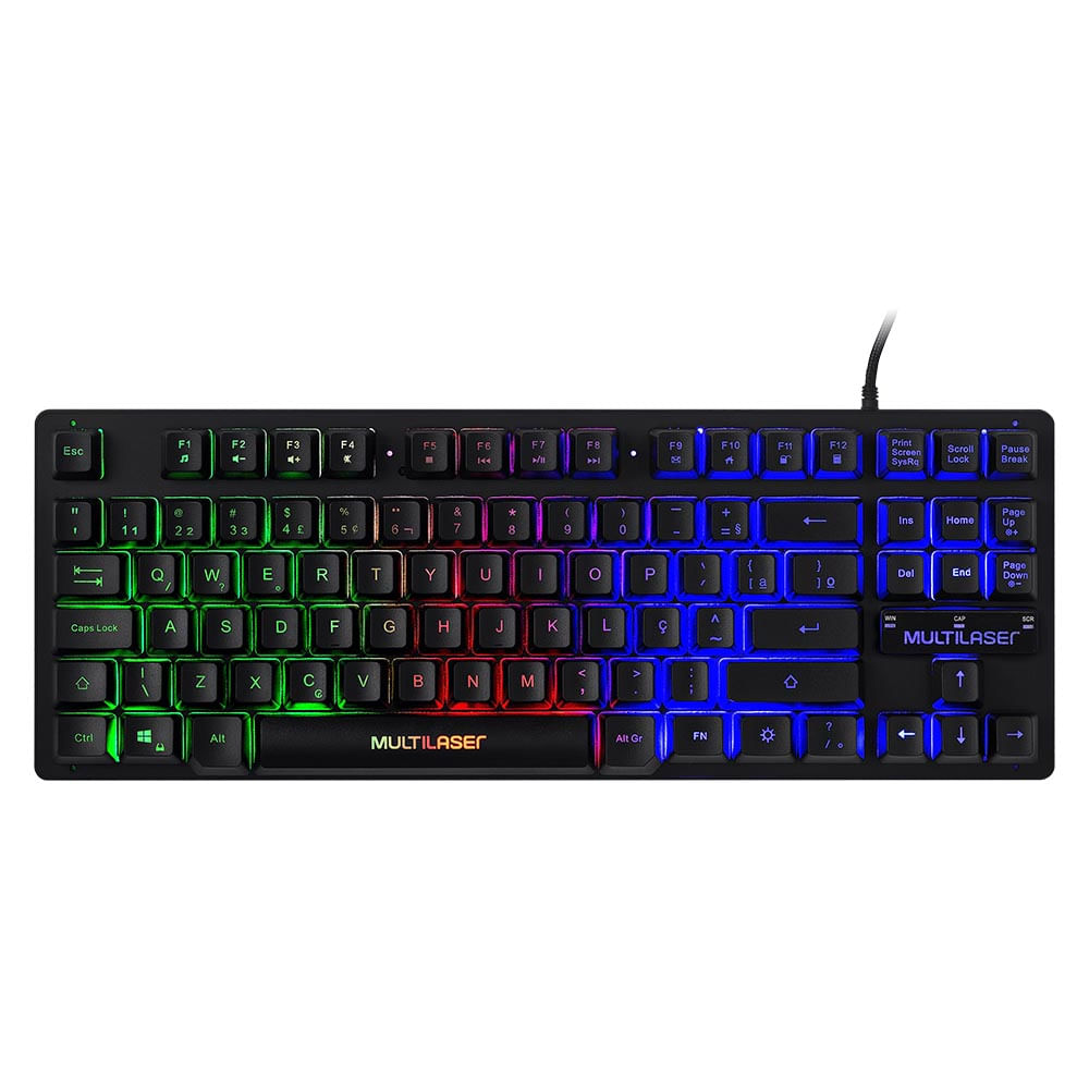 Teclado Gamer De Membrana Tkl Led Rainbow Multi - TC261OUT [Reembalado]