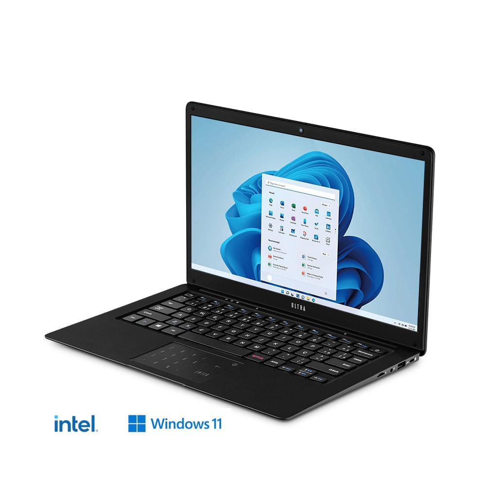Encontraproduto.com.br - Notebook, Windows 11 Home, Intel Celeron, 4GB RAM 120GB SSD + Tecla Netflix, Tela 14,1 Pol. HD Preto - UB230OUT [Remanufaturado com garantia]