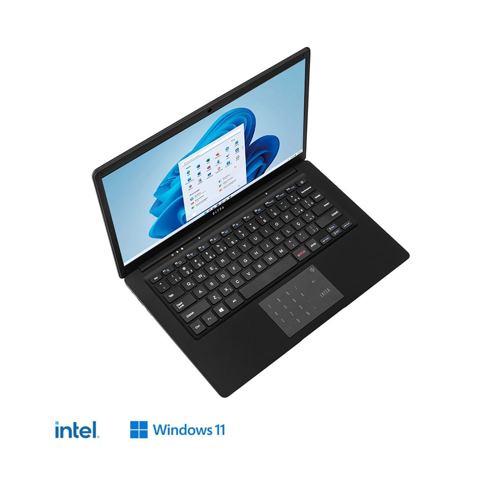 Encontraproduto.com.br - Notebook, Windows 11 Home, Intel Celeron, 4GB RAM 120GB SSD + Tecla Netflix, Tela 14,1 Pol. HD Preto - UB230OUT [Remanufaturado com garantia]