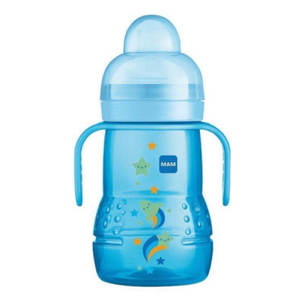 Encontraproduto.com.br - Copo Mam Boys Trainer Azul 220Ml - Mam