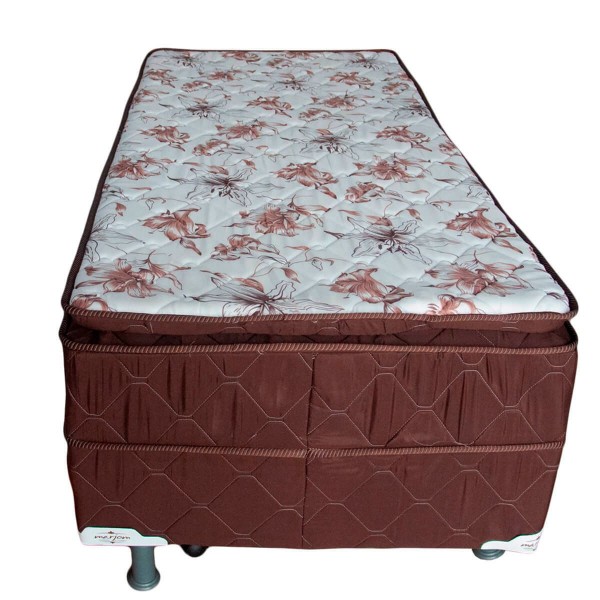 Encontraproduto.com.br - Cama Box Solteiro Marjom Iara com Auxiliar 88x188x62cm