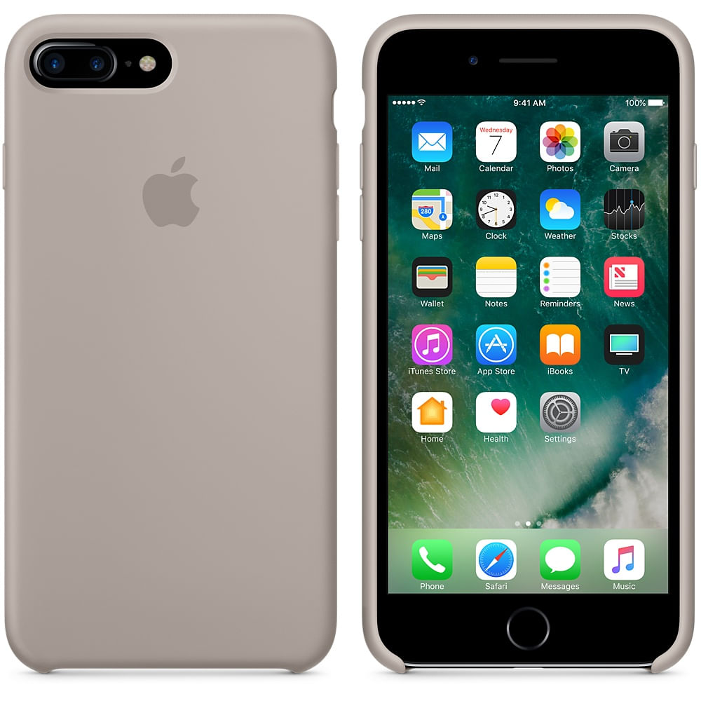 Encontraproduto.com.br - Capa para iPhone 8 Plus / 7 Plus Apple, Silicone Branco - MQGX2ZM/A