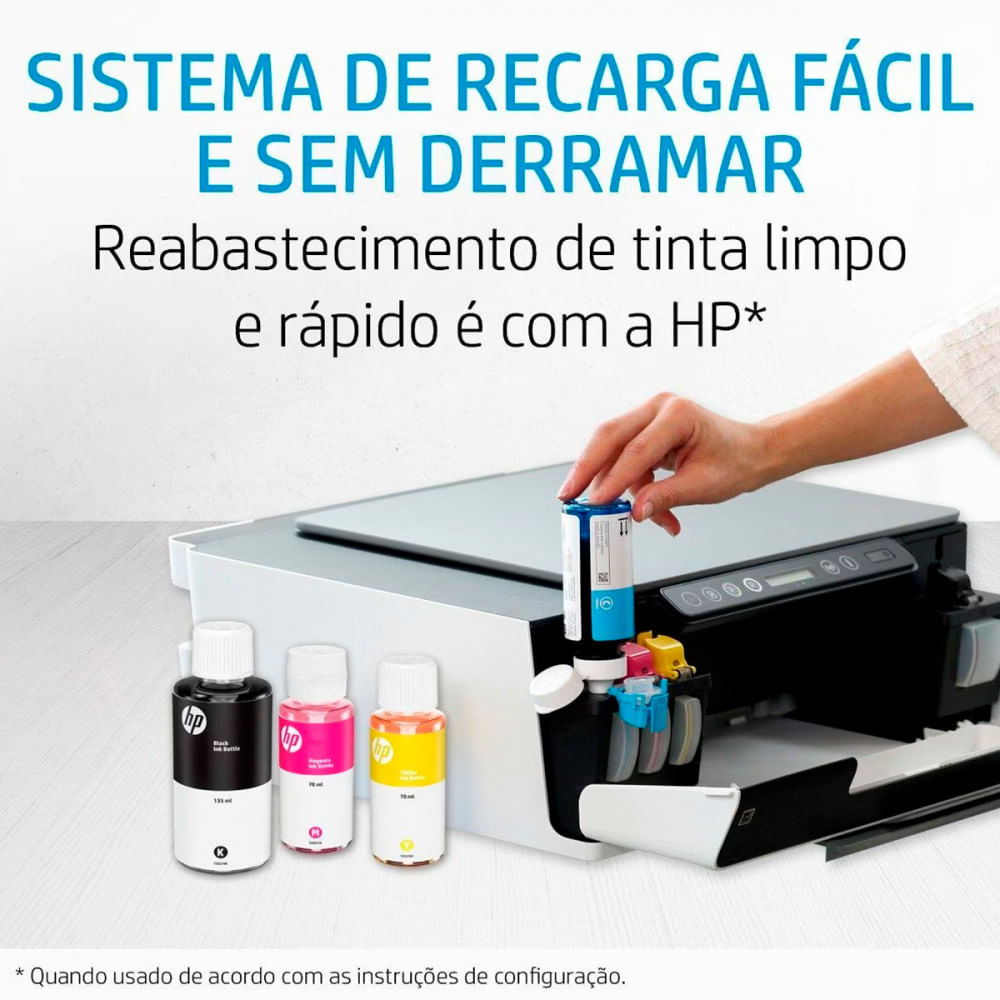 Encontraproduto.com.br - Refil de Tinta GT53 90ml Preta para Multifuncional GT 5822 - HP