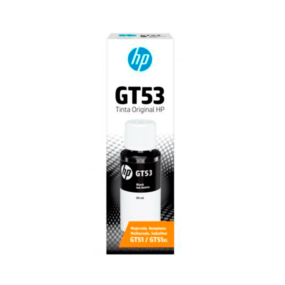 Encontraproduto.com.br - Refil de Tinta GT53 90ml Preta para Multifuncional GT 5822 - HP