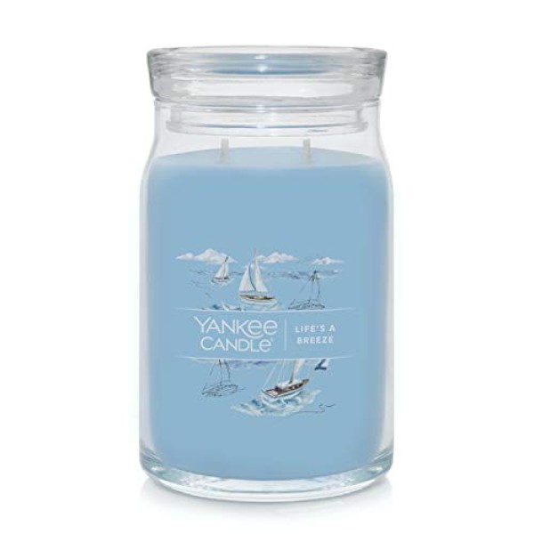 Encontraproduto.com.br - Vela 2 Pavios 566ml Life/s A Breeze Perfumada Yankee Candle, +60h Queima.