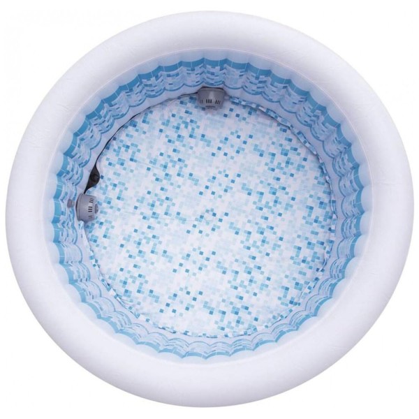 Encontraproduto.com.br - Spa Inflável Hidromassagem para 4 Pessoas com 60 Jatos, Tampa, Bomba, Coleman 13804 BW, Preto