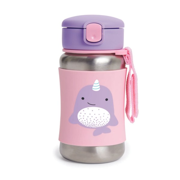 Encontraproduto.com.br - Garrafa de Aço Inox Zoo Baleia Narval Skip Hop