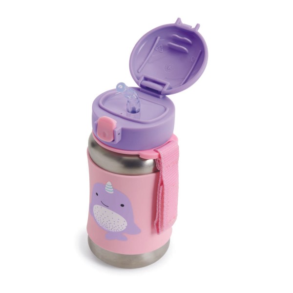 Encontraproduto.com.br - Garrafa de Aço Inox Zoo Baleia Narval Skip Hop