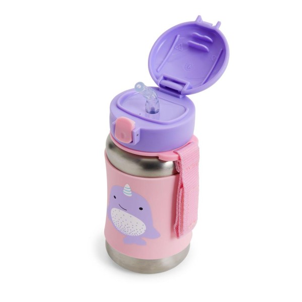 Encontraproduto.com.br - Garrafa de Aço Inox Zoo Baleia Narval Skip Hop
