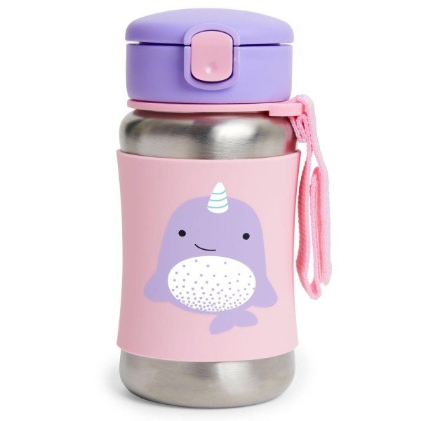 Encontraproduto.com.br - Garrafa de Aço Inox Zoo Baleia Narval Skip Hop