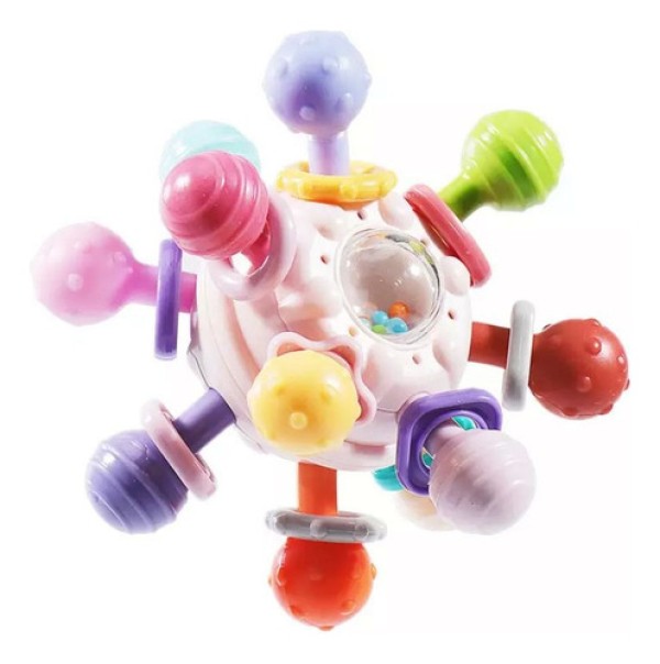 Encontraproduto.com.br - Chocalho Mordedor Montessori Sensorial Texturas Cores