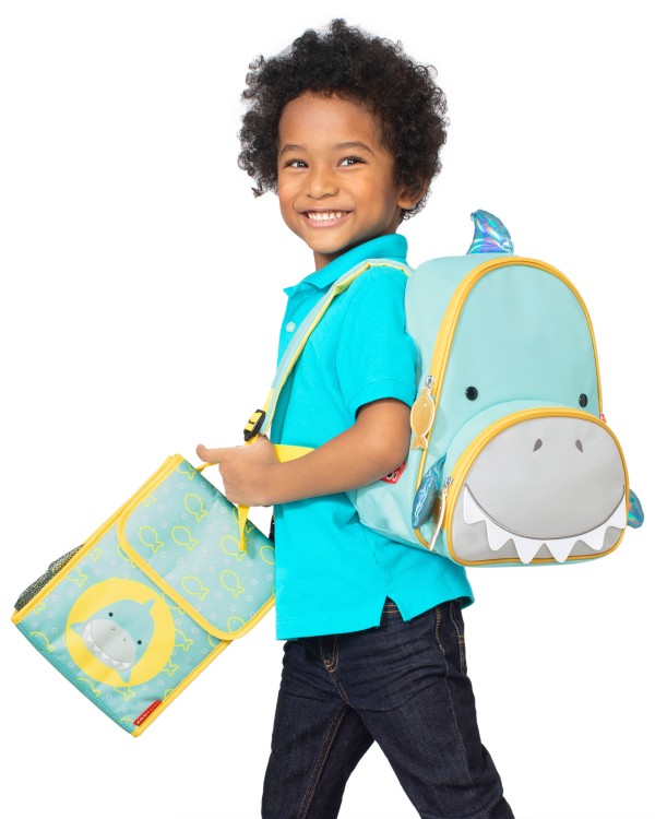 Encontraproduto.com.br - Lancheira Térmica Zoo Tubarão Skip Hop Azul