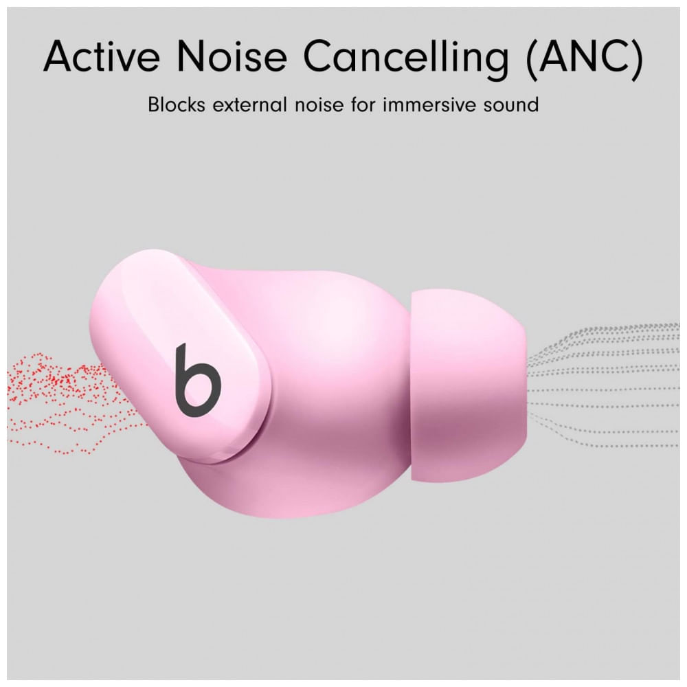 Encontraproduto.com.br - Fones de Ouvido Bluetooth com Cancelamento de Ruído e Compatível com Apple e Android, Beats Studio Buds, Rosa