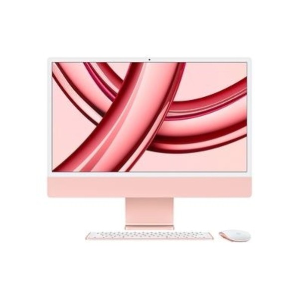 Encontraproduto.com.br - IMac Tela Retina 4.5K de 24 polegadas, Chip Apple M3 com CPU de 8 núcleos, GPU de 10 núcleos, Memória 8GB, Armazenamento de 256GB, Rosa - MQRD3BZ/A