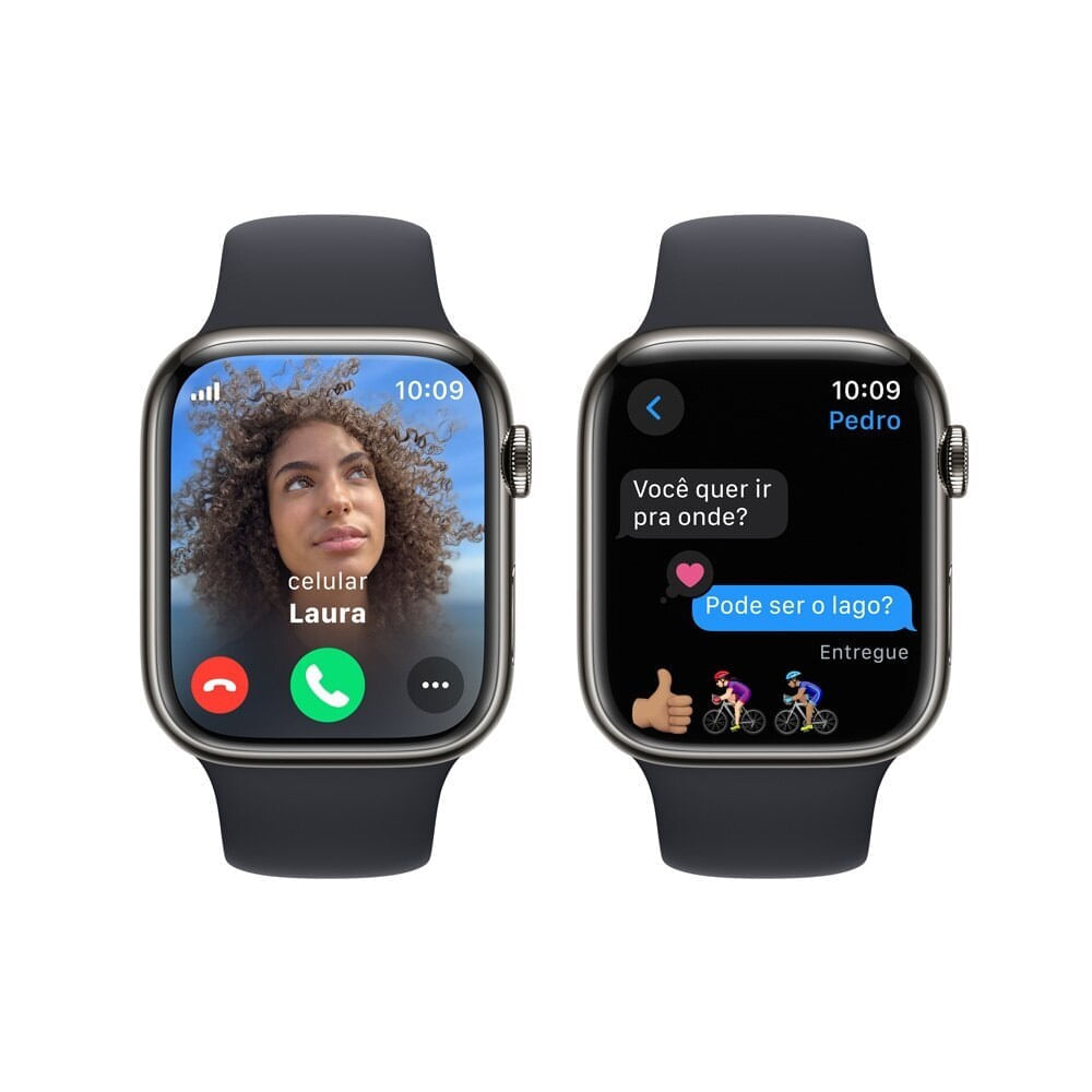 Encontraproduto.com.br - Smartwatch Apple Watch Series 9 GPS/Celular Pulseira Esportiva 4.5 cm Grafite