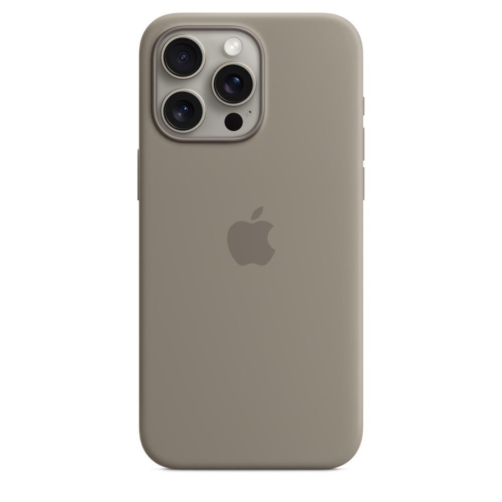 Capa com MagSafe para iPhone 15 Pro Max, Apple, Silicone, Argila