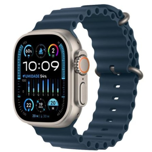 Encontraproduto.com.br - Apple Watch Ultra 2 (GPS + Cellular) 49 mm Caixa de Titânio com Pulseira Oceano Azul