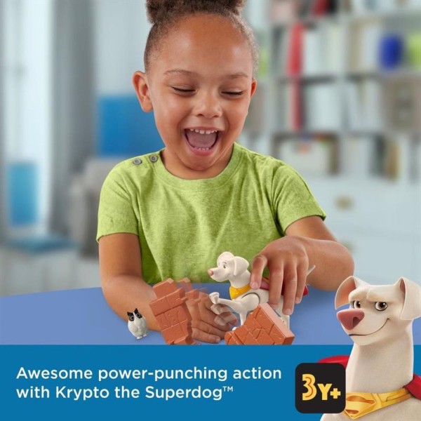 Encontraproduto.com.br - Figura DC Super Pets Krypto o Super-Cão Soco de Heroi Mattel