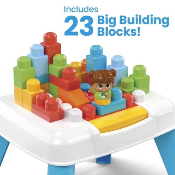 Encontraproduto.com.br - Blocos Criativos - Lat MB Build N Tumble Table - HHM99 MATTEL