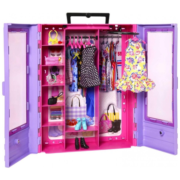 Encontraproduto.com.br - Conjunto de Boneca - Barbie Fashion e Beauty - Novo Armario de Luxo MATTEL
