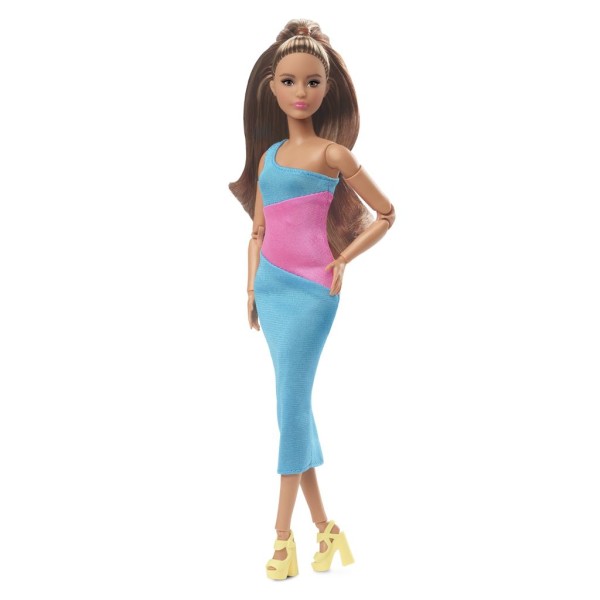 Encontraproduto.com.br - Boneca Articulada - Barbie Signature Looks - Moda Vestido - Mattel