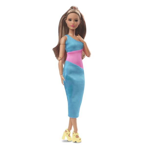 Encontraproduto.com.br - Boneca Articulada - Barbie Signature Looks - Moda Vestido - Mattel
