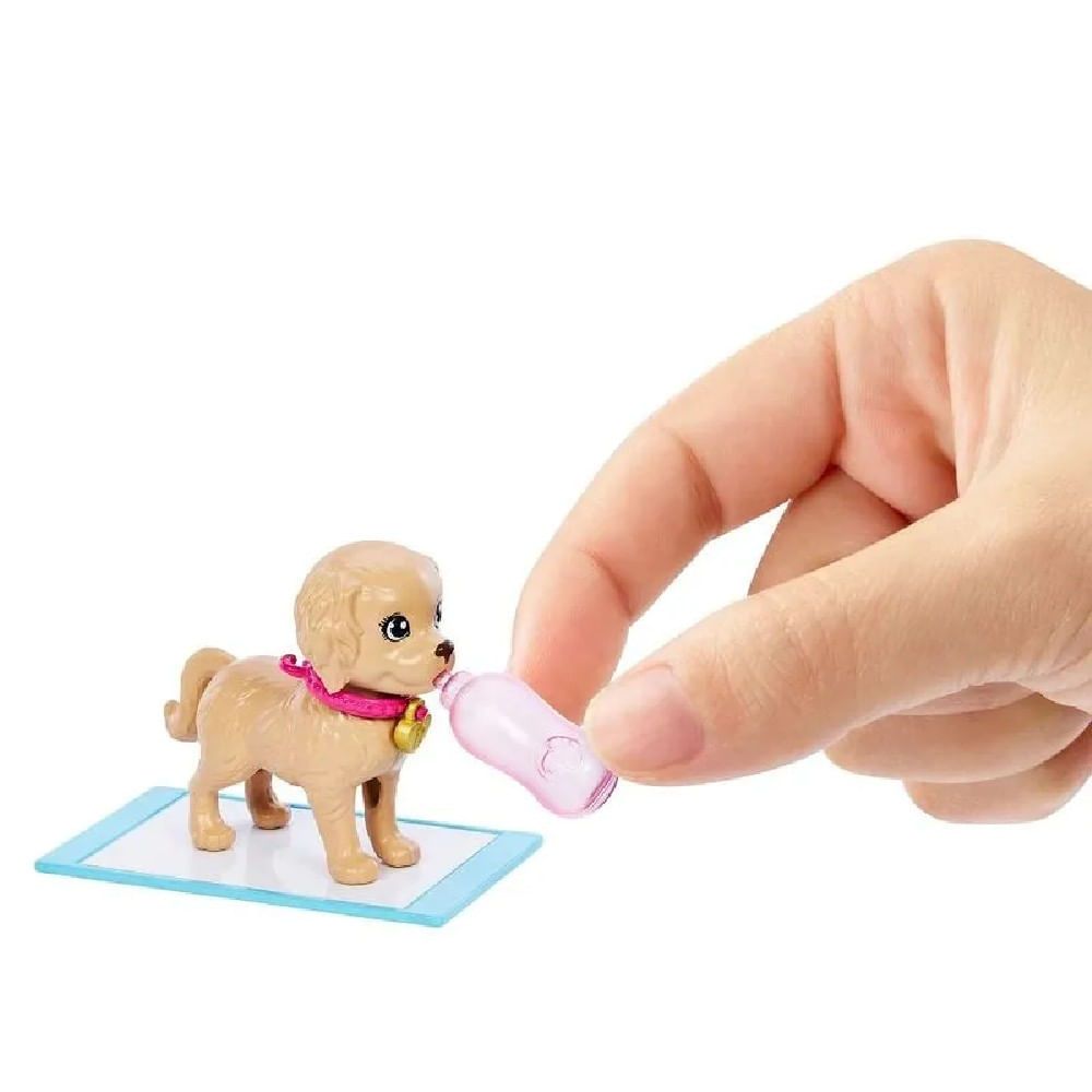 Encontraproduto.com.br - Boneca Barbie Mattel Conjunto Adota um Cachorrinho - Morena