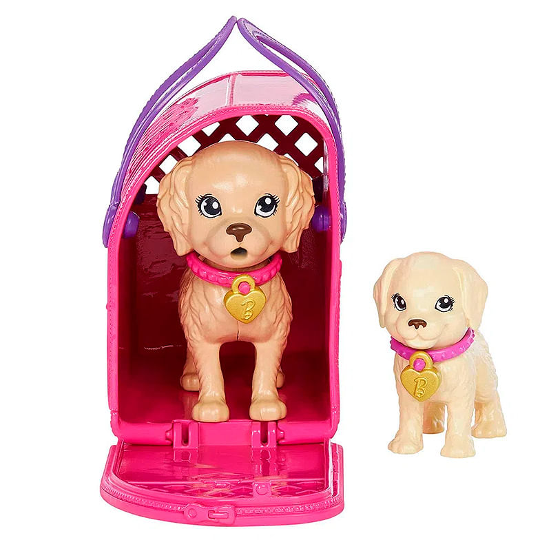 Encontraproduto.com.br - Boneca Barbie Mattel Conjunto Adota um Cachorrinho - Morena