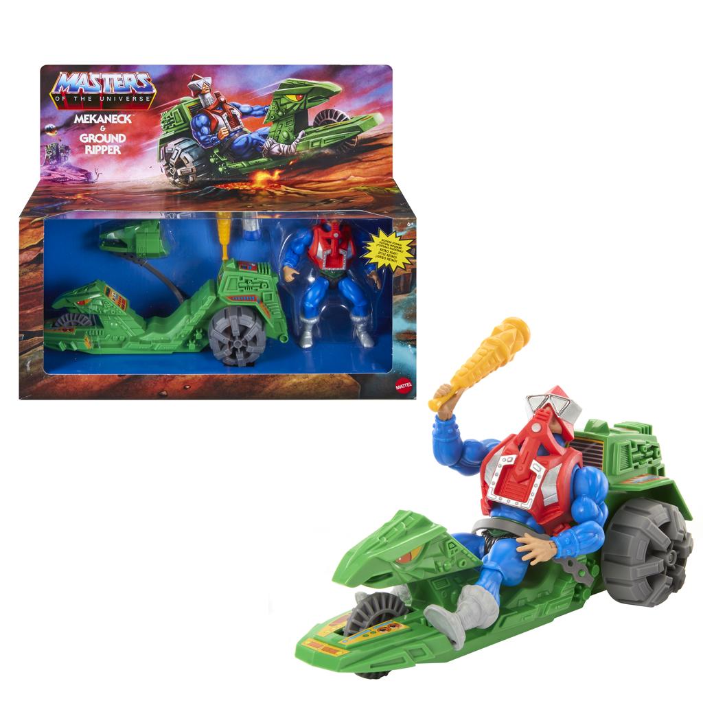 Encontraproduto.com.br - Conjunto de Figura e Veículo - Masters Of The Universe - Mekaneck e Ground Ripper - Mattel