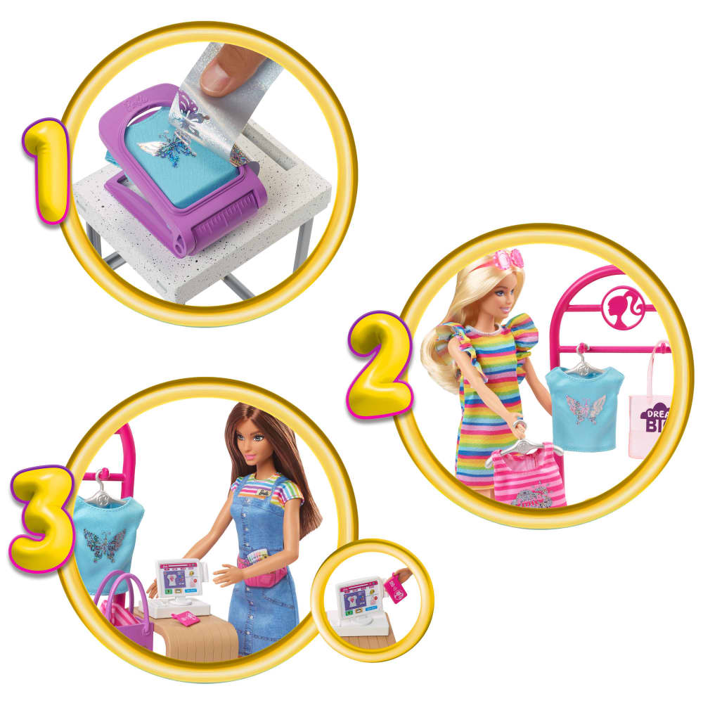 Encontraproduto.com.br - Conjunto com Boneca - Barbie - Atelie Fashion MATTEL