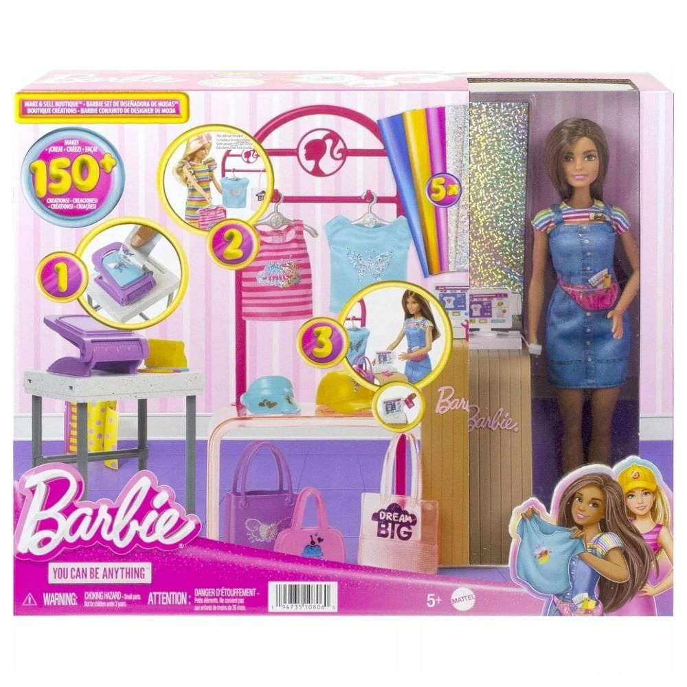 Encontraproduto.com.br - Conjunto com Boneca - Barbie - Atelie Fashion MATTEL