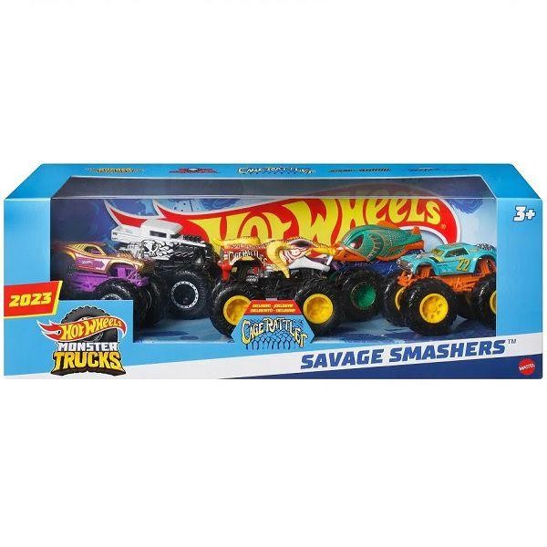 Encontraproduto.com.br - Veiculos - Hot wheels - Monster Trucks - Pack Com 5 (sortidos) HLT80 MATTEL
