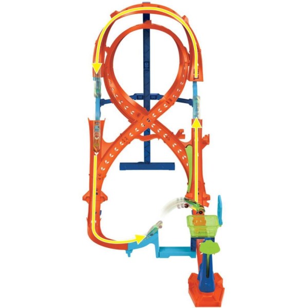 Encontraproduto.com.br - Pista - Hot Wheels - Action Circuito Vertical 8 - HMB15 MATTEL