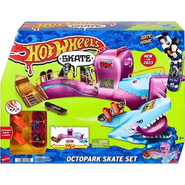 Encontraproduto.com.br - Conjunto de Skate Mattel Hotwheels Octopark Rosa