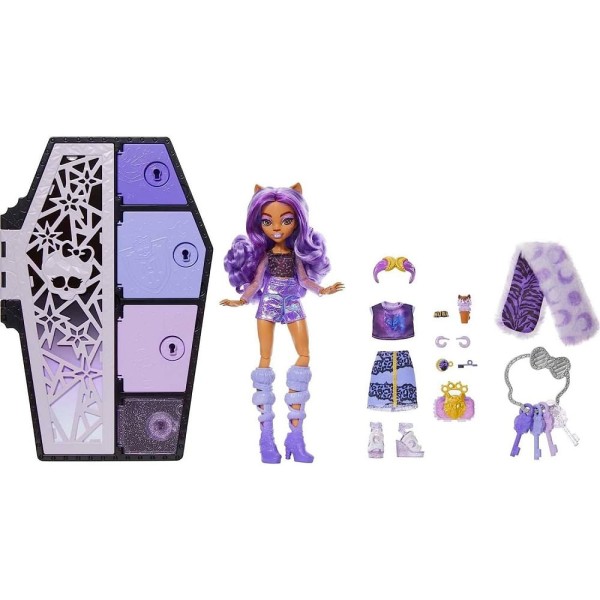 Encontraproduto.com.br - Boneca Articulada - Monster High - Skulltimate Secrets - Fear Idescent - Clawdeen Wolf MATTEL