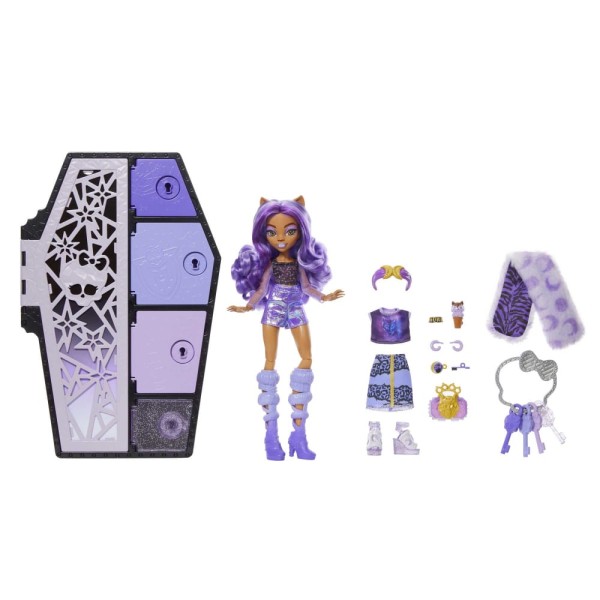 Encontraproduto.com.br - Boneca Articulada - Monster High - Skulltimate Secrets - Fear Idescent - Clawdeen Wolf MATTEL