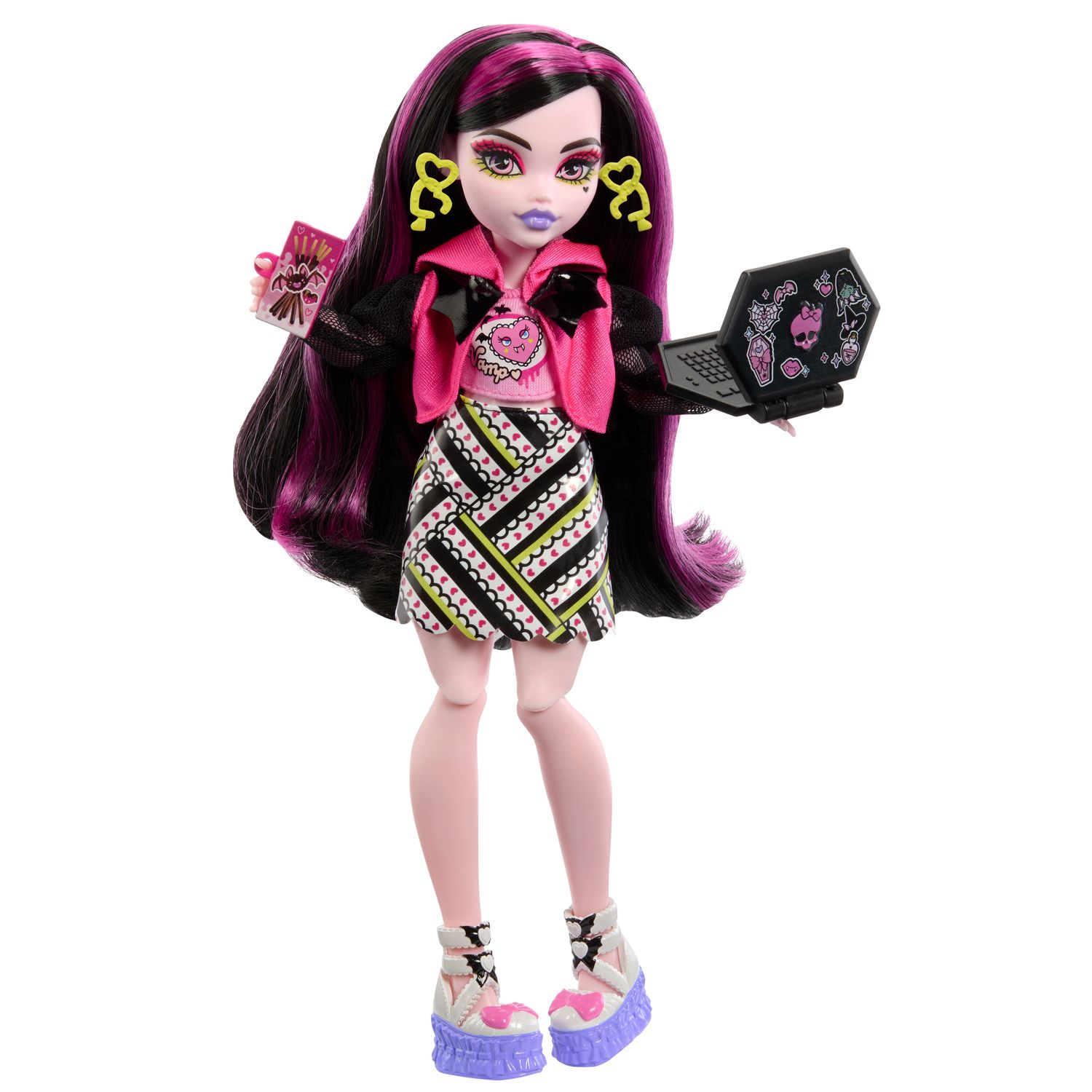 Encontraproduto.com.br - Boneca - Draculaura Monster High - Skulltimates Secrets Neon MATTEL