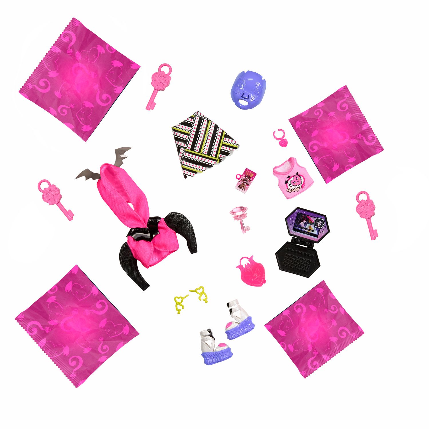 Encontraproduto.com.br - Boneca - Draculaura Monster High - Skulltimates Secrets Neon MATTEL